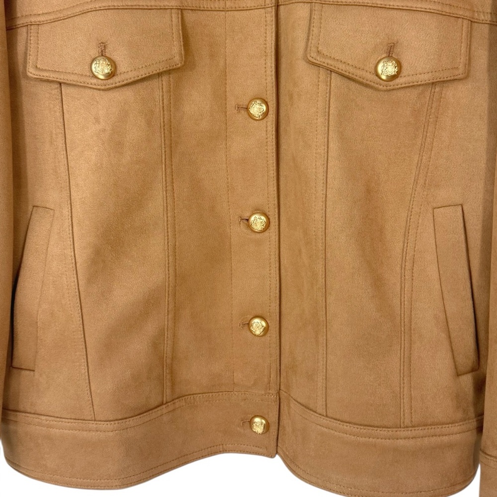 Anthropologie Maeve Faux-Suede Trucker Jacket Medium May fit Large - Picture 8 of 12